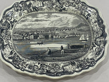 Load image into Gallery viewer, Historical Staffordshire Black Transfer Hudson, Hudson River New York Small Platter
