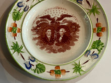 Load image into Gallery viewer, Historical Staffordshire Pearlware General Lafayette and George Washington Childs Plate

