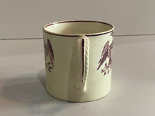 Load image into Gallery viewer, Staffordshire Pearlware “The Land of Liberty” Childs Mug American Eagle Shield
