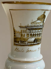 Load image into Gallery viewer, 19th Century Historical Bristol Glass Vase With Boston State House Massachusetts
