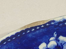 Load image into Gallery viewer, Historical Staffordshire Blue Platter Landing Of Lafayette 19”
