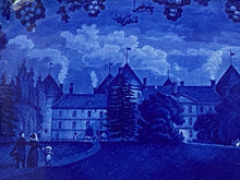 Load image into Gallery viewer, Historical Staffordshire Blue Platter LaGrange Lafayette’s Residence
