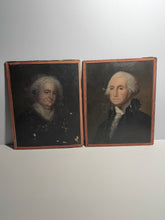 Load image into Gallery viewer, 19th Century Oil On Board Paintings George And Marty Washington
