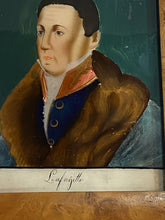 Load image into Gallery viewer, Antique 19th Century Reverse on Glass of Marquis de Lafayette
