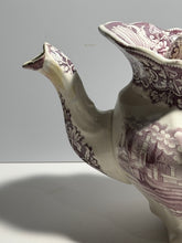 Load image into Gallery viewer, Historical Staffordshire Mulberry Teapot Eagle On Shell Ca. 1830’s
