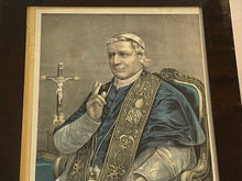 Load image into Gallery viewer, Currier &amp; Ives Pope Plus IX Lithograph Veneer Frame

