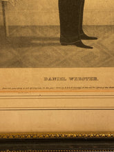 Load image into Gallery viewer, Antique Lithograph Print Silhouette Daniel Webster Currier Type
