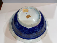 Load image into Gallery viewer, Historical Staffordshire Blue Wash Bowl Arms Of Maryland Ca. 1825 Transfer

