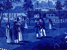 Load image into Gallery viewer, Historical Staffordshire Blue Esplanade Castle Gardens New York Platter 20 1/2”
