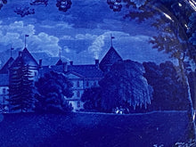 Load image into Gallery viewer, Historical Staffordshire Blue Platter LaGrange Lafayette’s Residence
