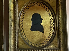 Load image into Gallery viewer, 19th Century Gold Plated Silhouettes of Washington and Jefferson
