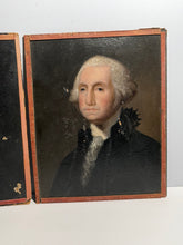 Load image into Gallery viewer, 19th Century Oil On Board Paintings George And Marty Washington
