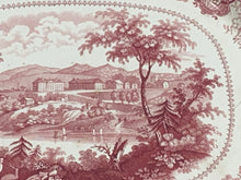Load image into Gallery viewer, Historical Staffordshire Pink Transfer Platter West Point By Adams 1835
