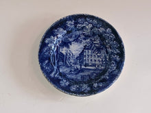 Load image into Gallery viewer, Historical Staffordshire Blue Copy Hand Painted Cup Plate Mitchell and Freemans Cybis 1950’s
