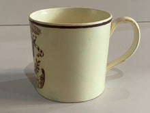 Load image into Gallery viewer, Staffordshire Creamware Arms Of The United States Children’s Mug Eagle Shield
