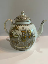 Load image into Gallery viewer, Staffordshire Pearlware Chinoiserie Pagoda Pattern Barge Pot Huge
