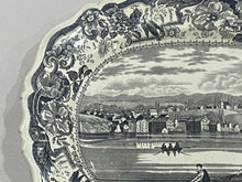 Load image into Gallery viewer, Historical Staffordshire Black Transfer Hudson, Hudson River New York Small Platter

