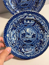 Load image into Gallery viewer, Staffordshire Blue Transfer Plate Quadrupeds Antelope Ca. 1825
