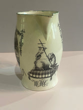 Load image into Gallery viewer, Staffordshire Creamware Liverpool Pitcher Charity And Faith Arms Ca. 1800
