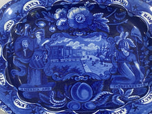 Load image into Gallery viewer, Historical Staffordshire Blue Large States Pattern Platter
