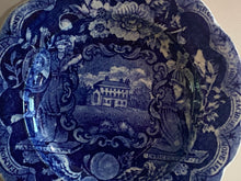 Load image into Gallery viewer, Historical Staffordshire Blue Cup Plate States Pattern By Clews Ca. 1825
