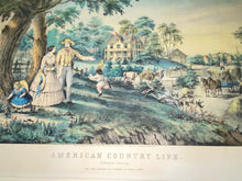 Load image into Gallery viewer, Original N. Currier &amp; Ives Print American Country Life Summers Evening Large
