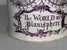 Load image into Gallery viewer, Staffordshire Pearlware Tankard World In Planisphere Map Rare Ca. 1820
