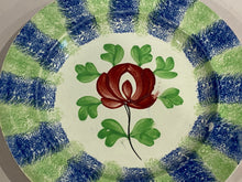 Load image into Gallery viewer, Staffordshire Rainbow Spatterware Plate  Adams Rose Ca. 1830
