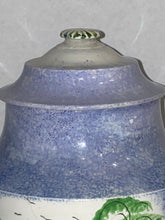 Load image into Gallery viewer, Spatterware Spatter Blue Fort Pattern Teapot Ca. 1830
