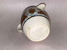 Load image into Gallery viewer, Staffordshire Mochaware Barrel Form Creamer with Earthworm Blue Coggled Rim Ca. 1820
