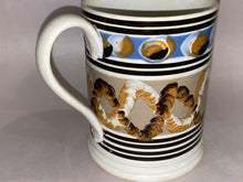 Load image into Gallery viewer, Staffordshire Mochaware Tankard Cats Eye Double Earthworm 1820’s
