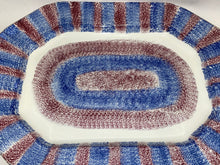 Load image into Gallery viewer, Staffordshire Rainbow Spatterware Spatter Blue and Purple Platter Ca. 1830

